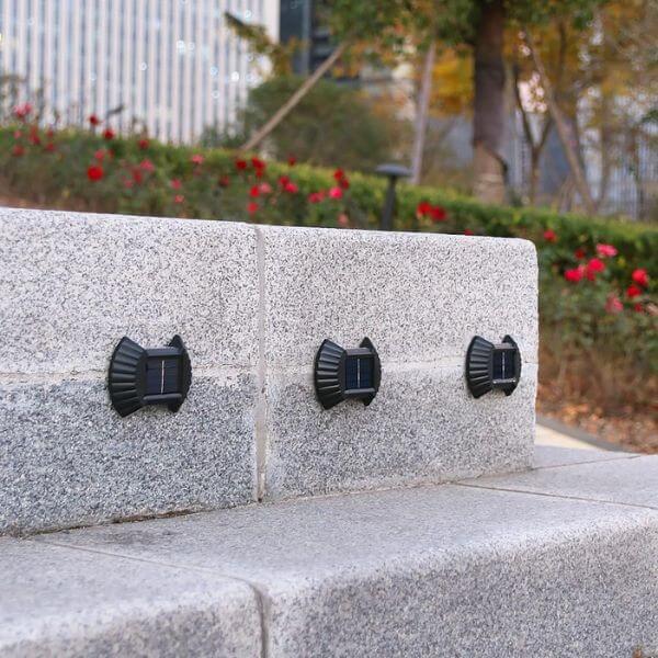 4 PCS Waterproof Solar Energy Wall Lamp
