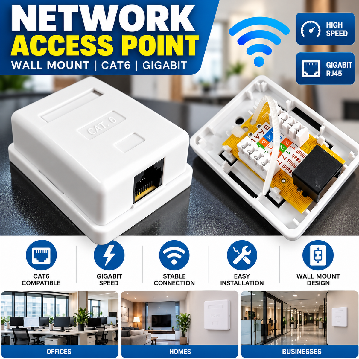 Wallmount network access point