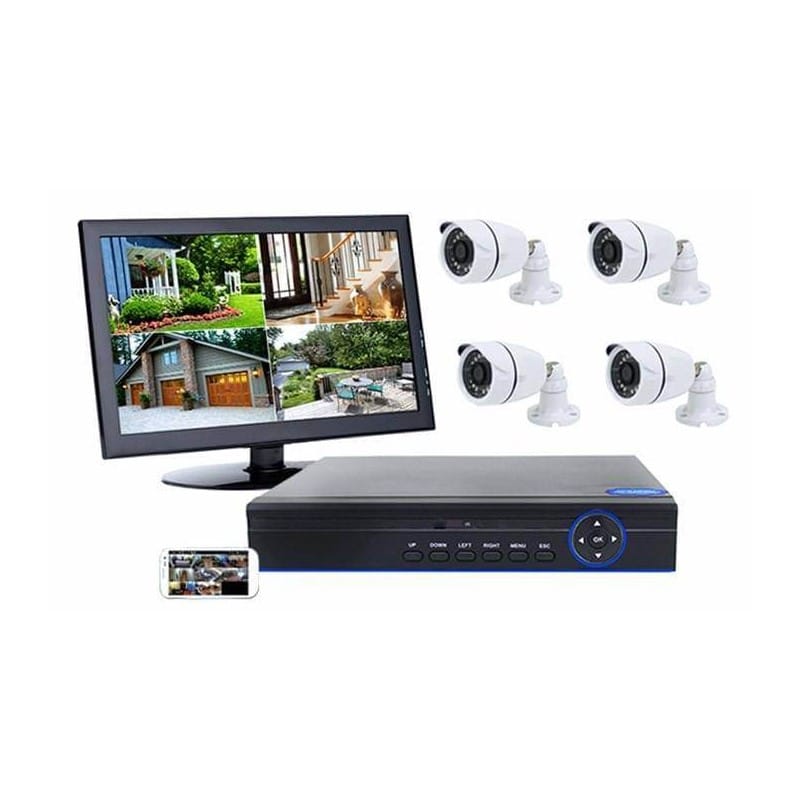 AHD4 DIY 4 Channel CCTV Security System with Internet