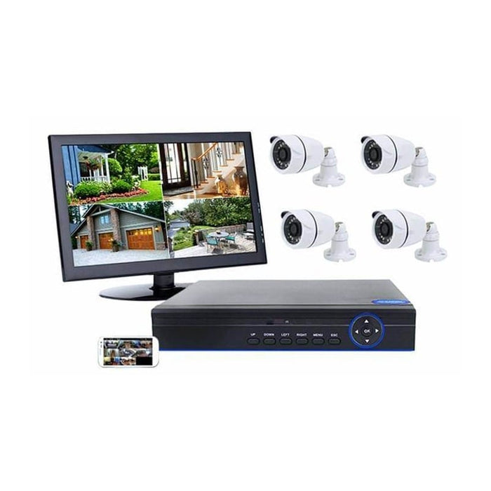 AHD4 DIY 4 Channel CCTV Security System with Internet